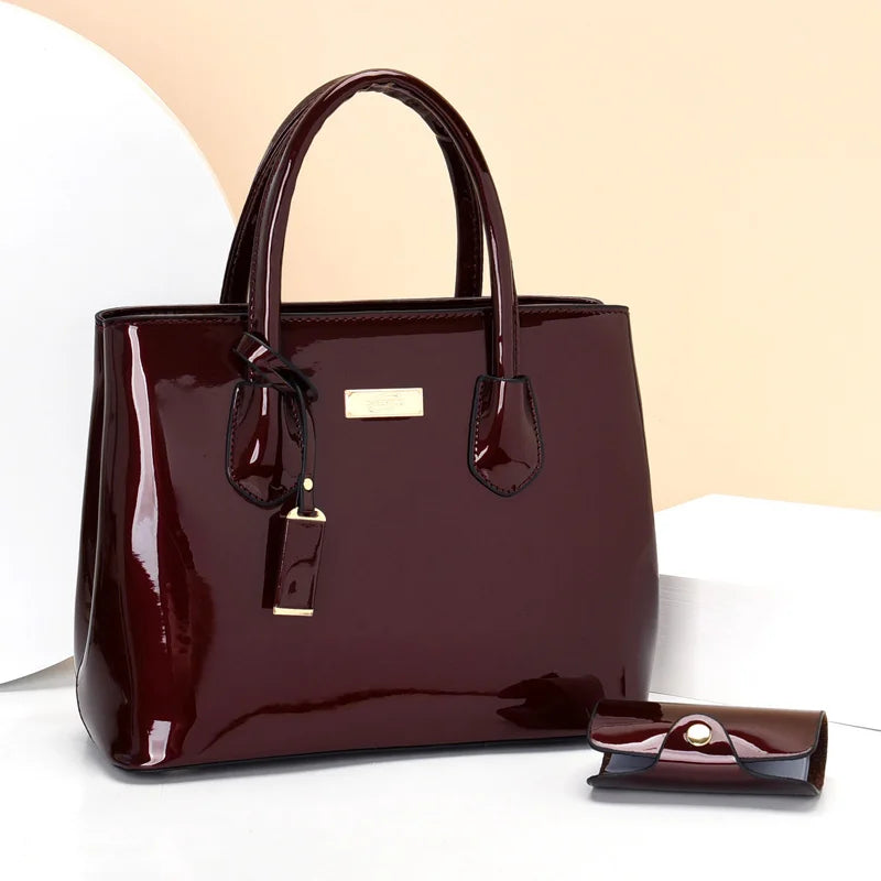 Patent Leather Luxury Tote Bag