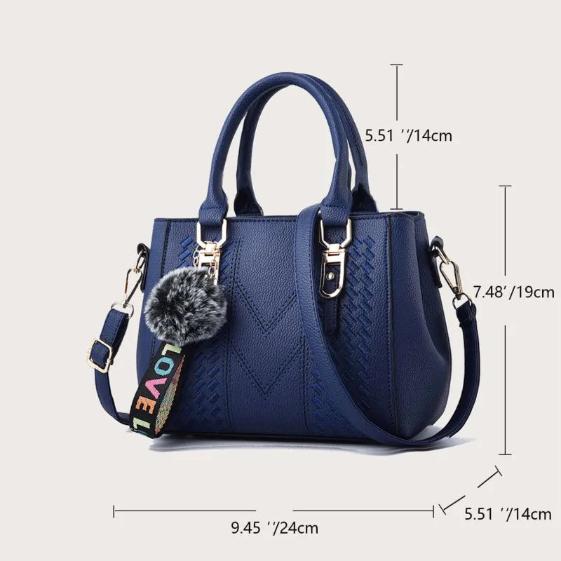 Embroidery Leather Messenger Bag