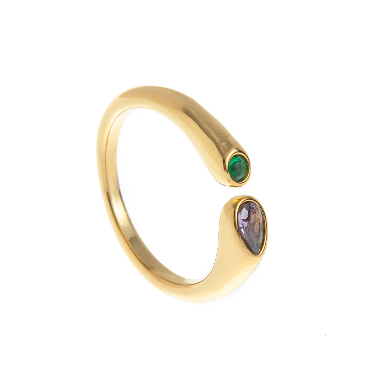 December Birthstone Steel Ring