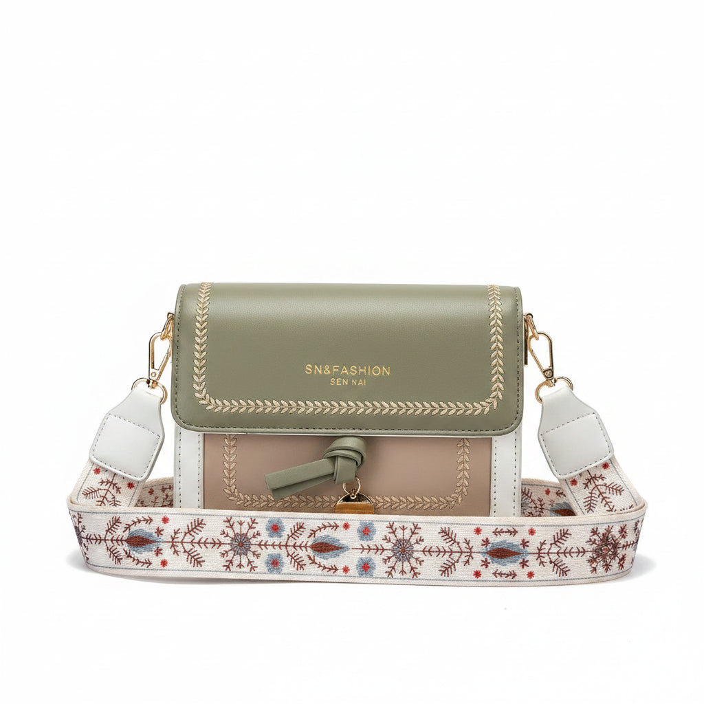Women's Contrast Color Small Square Crossbody Bag