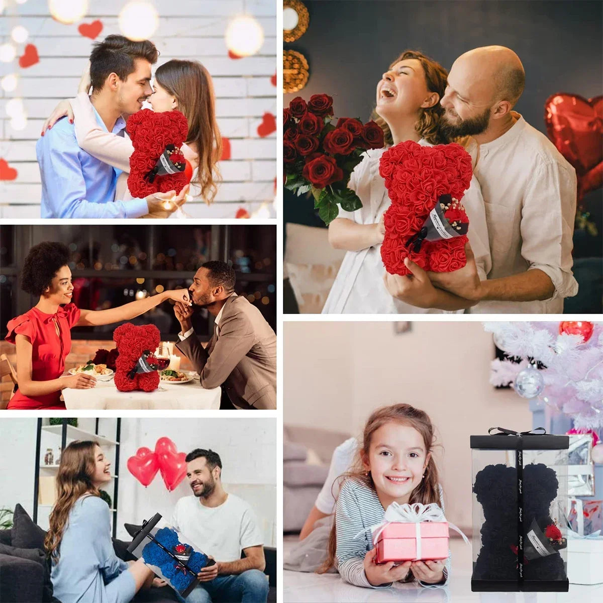 Rose Teddy Bear Gift Valentine Birthday