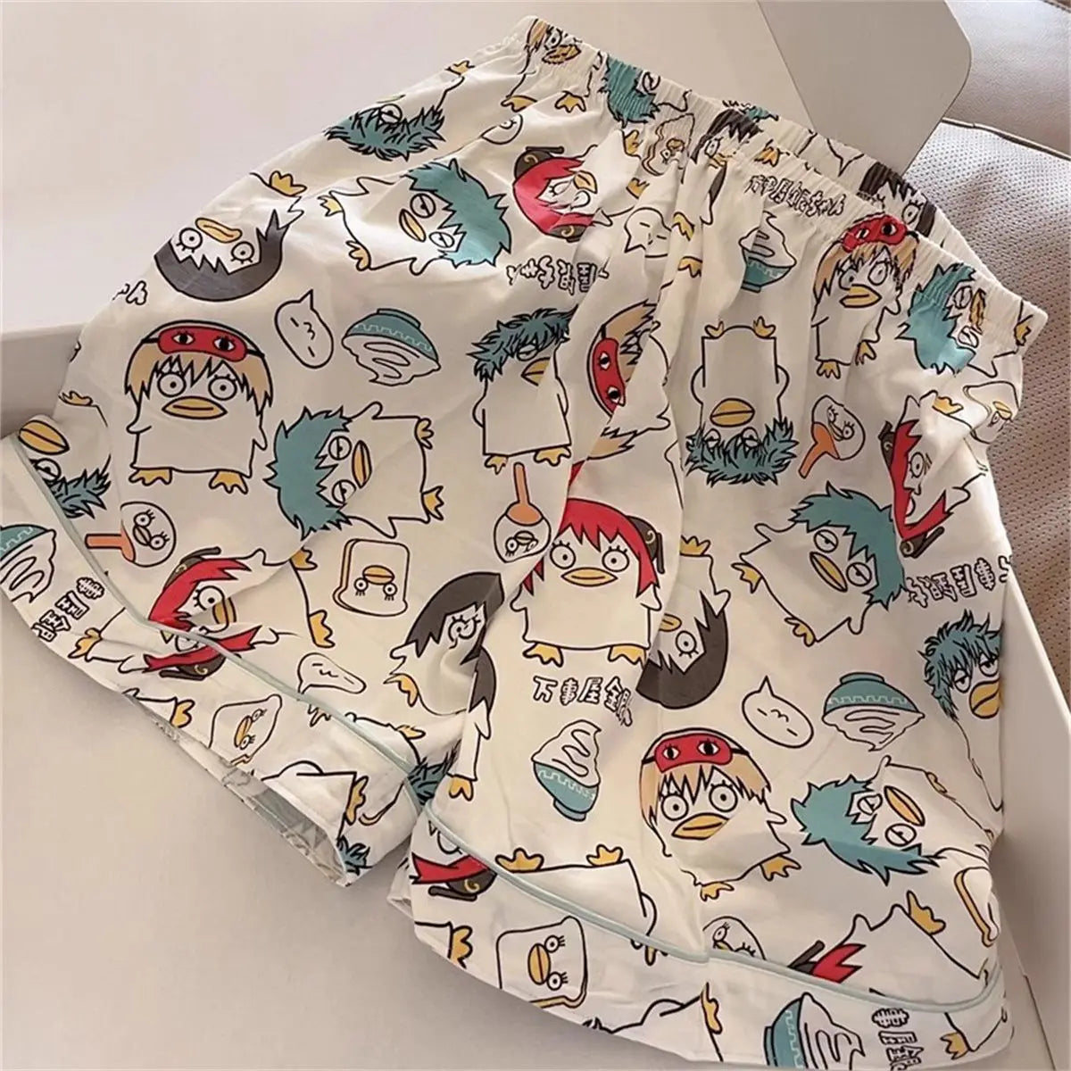 Anime Cartoon Pajama Set Short Sleeve