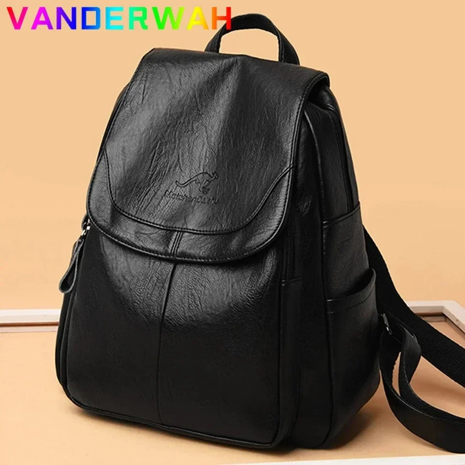 Soft Leather Women Backpack