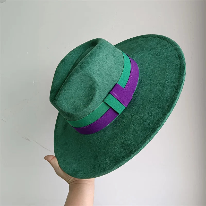Women's Wide Brim Fedora Hat Retro Style