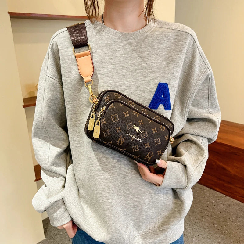 Women's Vintage Monogram Crossbody Bag