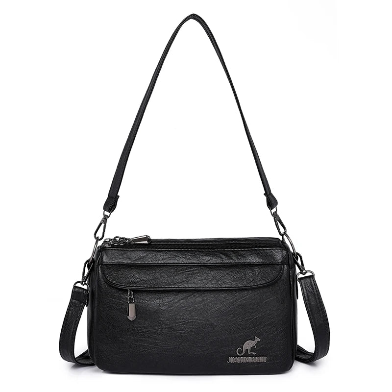 Vintage PU Crossbody Bag