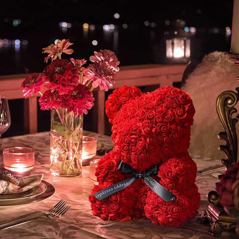 Rose Bear LED Gift Box Valentine Birthday
