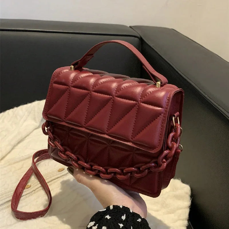 Quilted Mini Crossbody Tote Bag