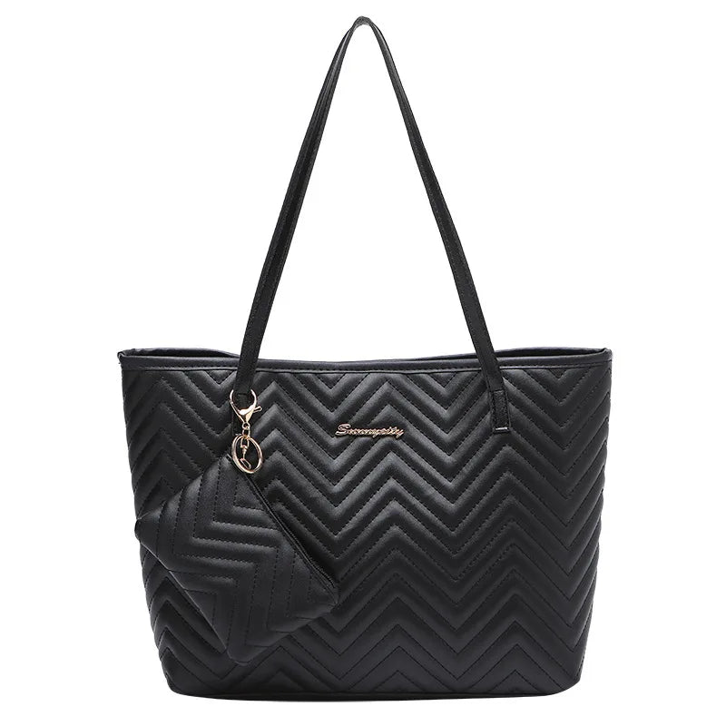 Wavy Grain Large Tote Bag