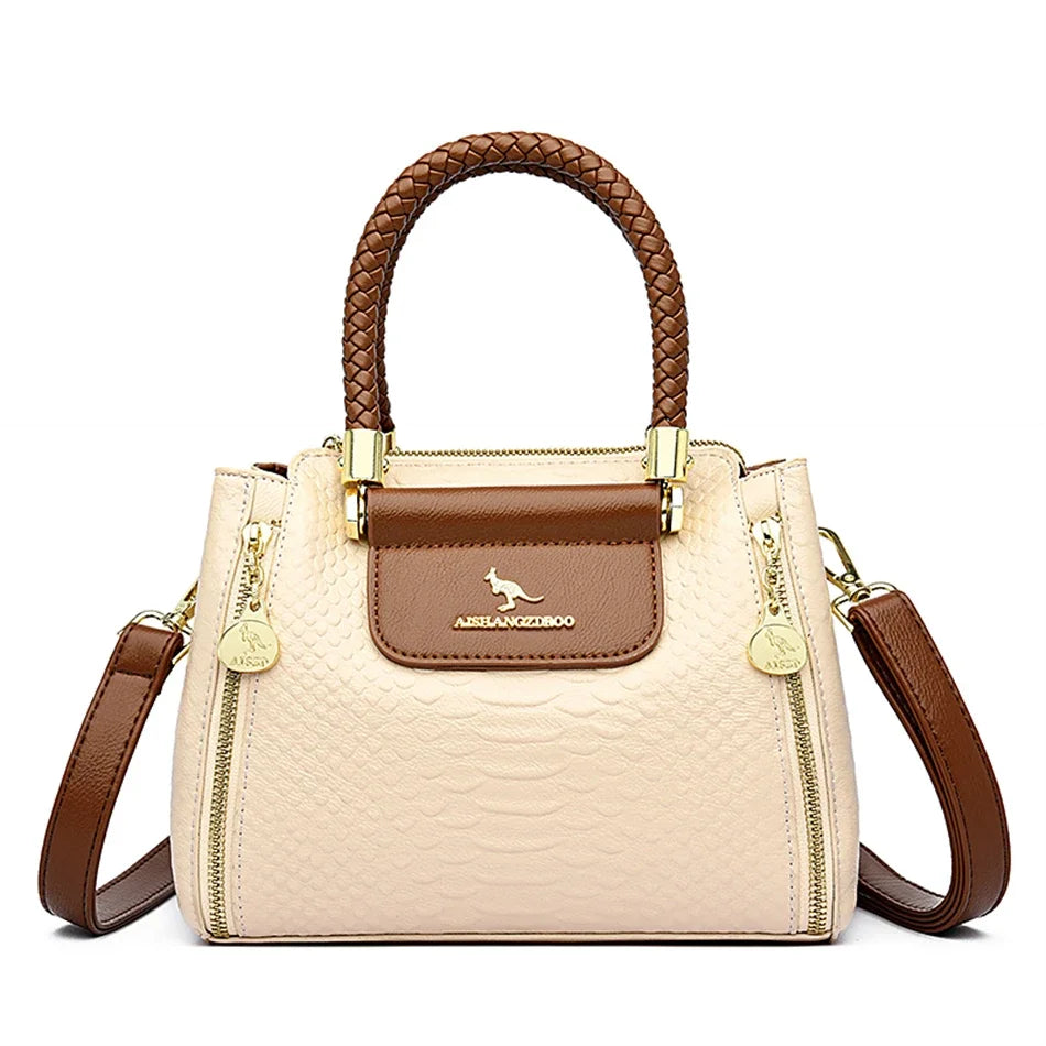 Women's Soft Leather Crossbody Messenger Bag