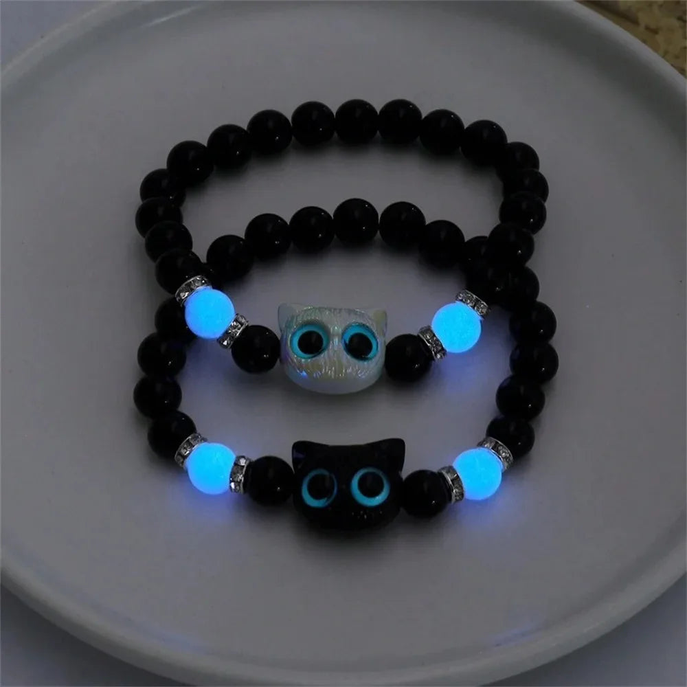 Luminous Cat Couple Bracelets
