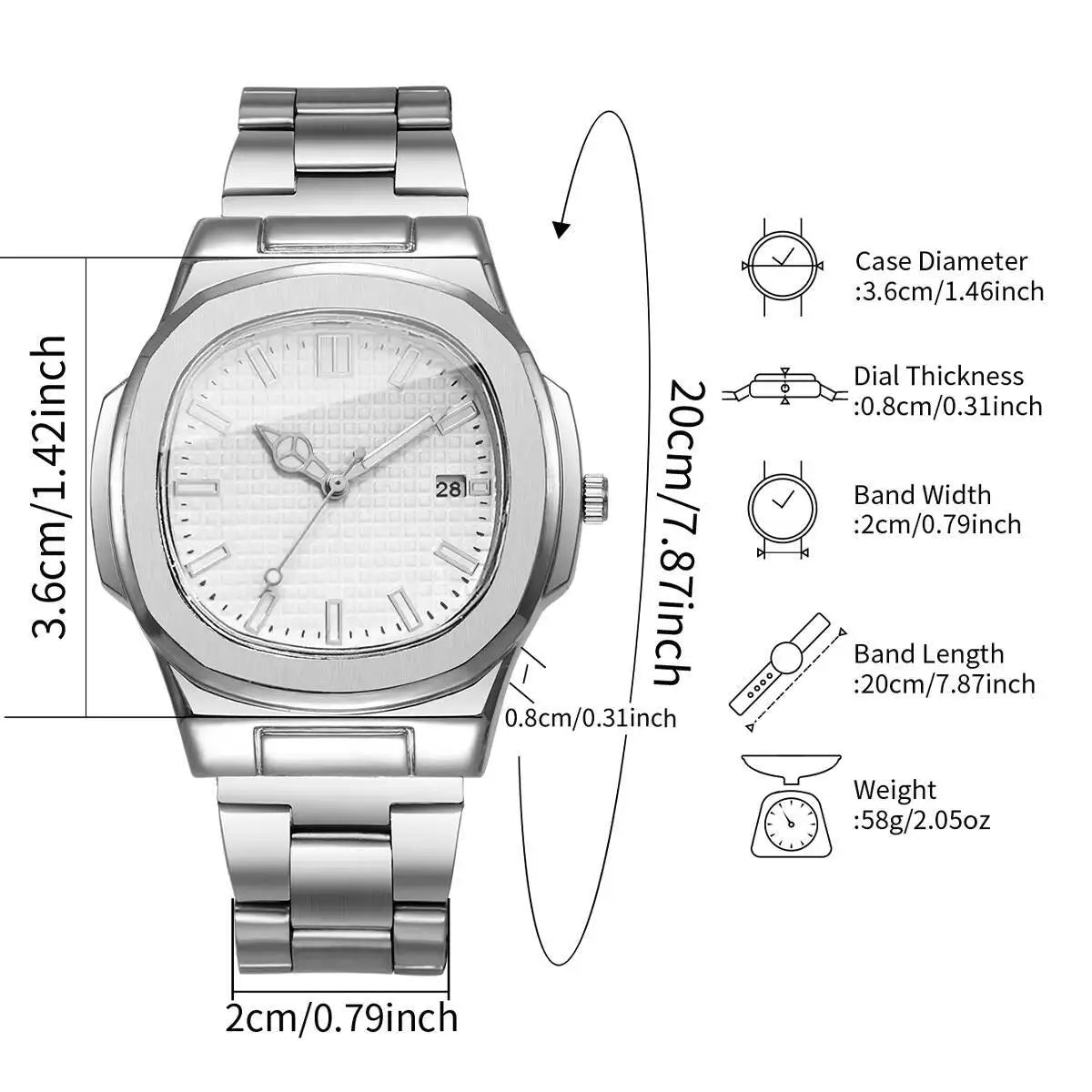Men's Luxury Square Business Quartz Watch