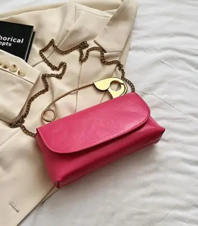 Women's PU Chain Flap Mini Crossbody Bag