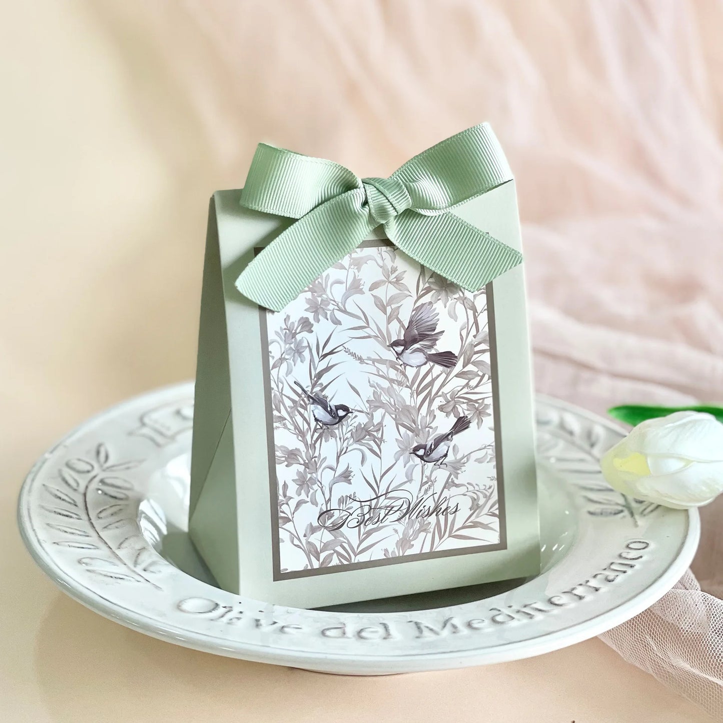 Kraft Paper Candy Box Floral Wedding Party