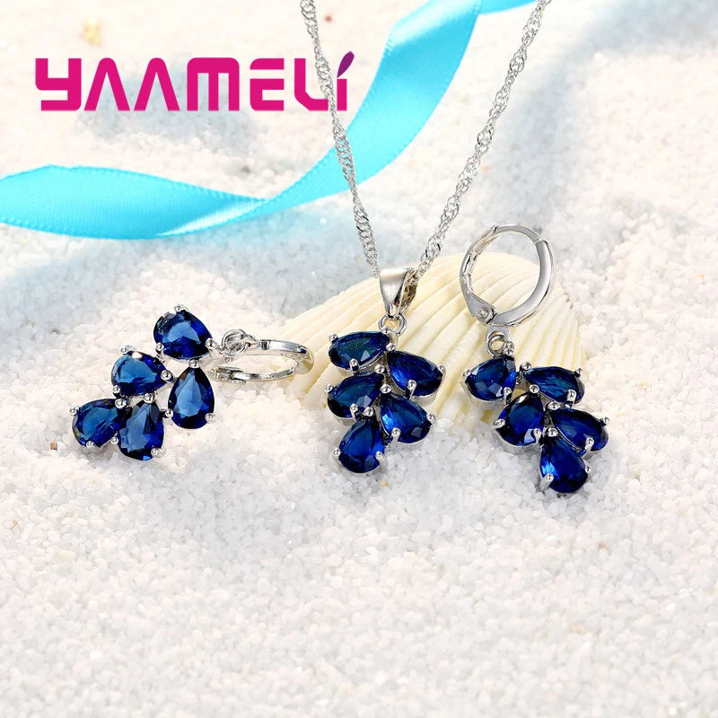 Sterling Silver Zirconia Jewelry Set
