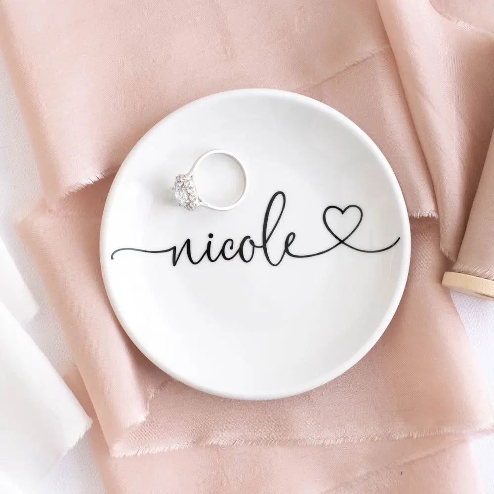 Ceramic Ring Jewelry Tray Wedding Gift