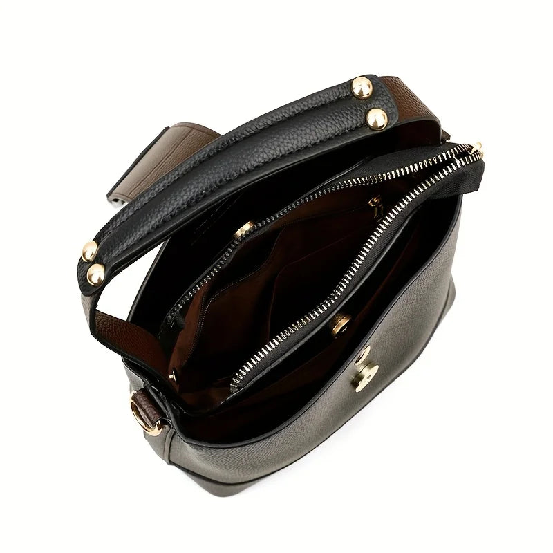 Bucket Crossbody Zipper Bag