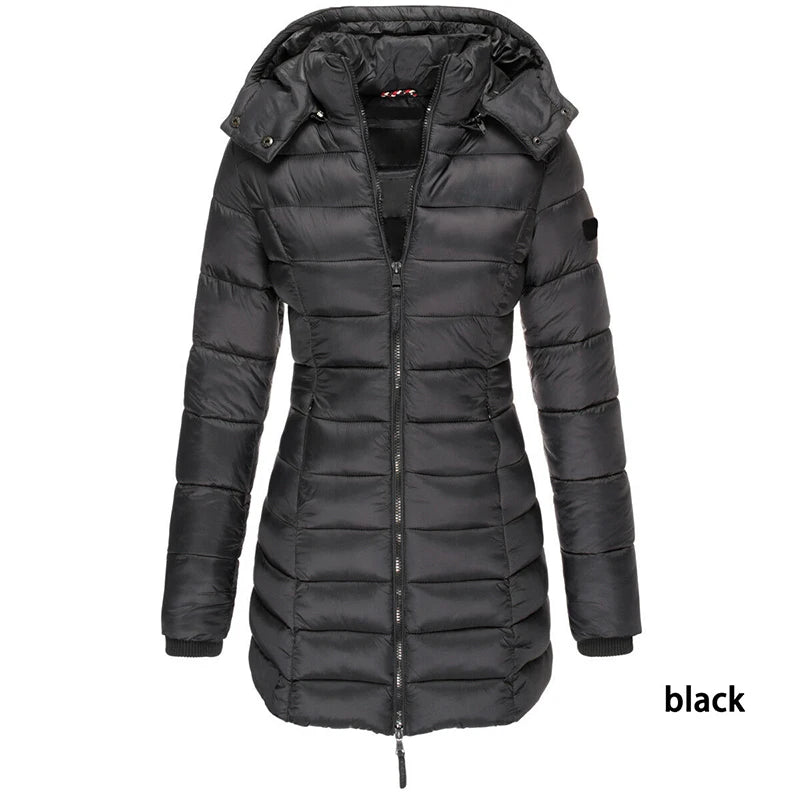 Slim Hooded Women Overcoat