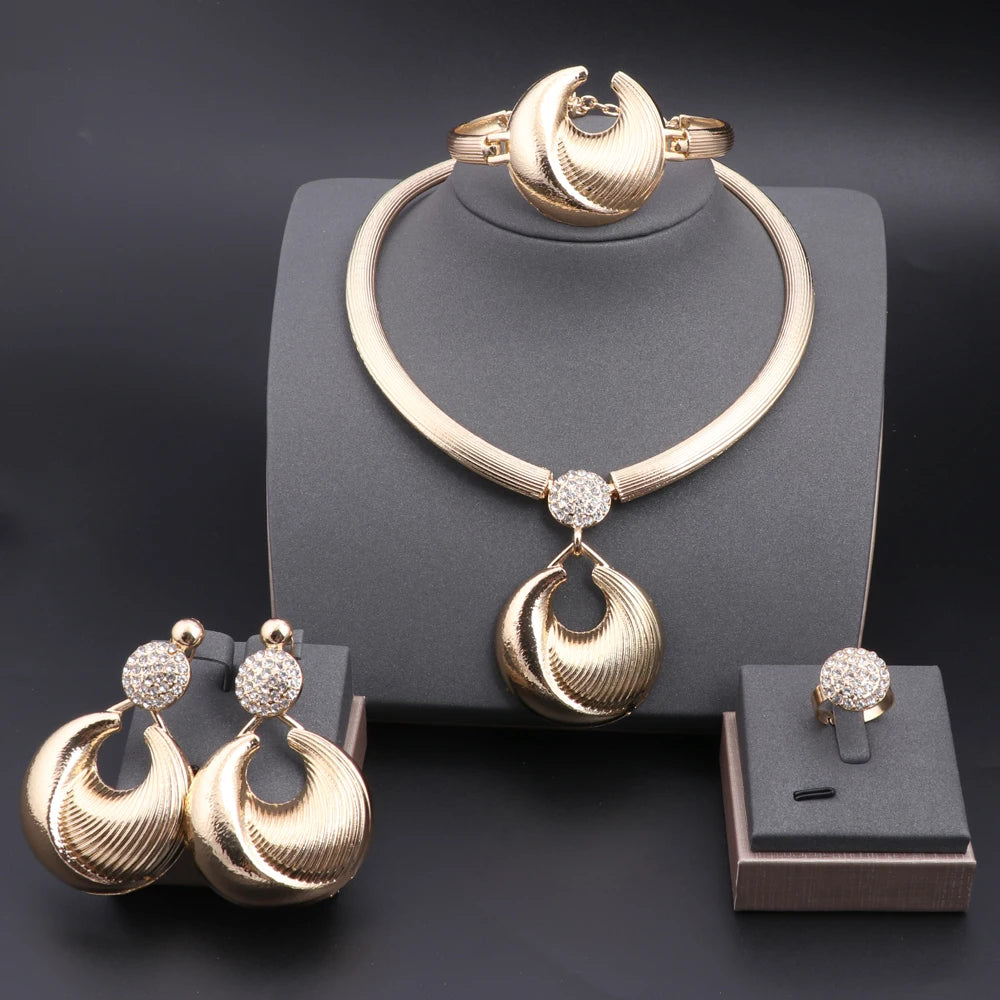 Dubai Silver Luxury Jewelry Set