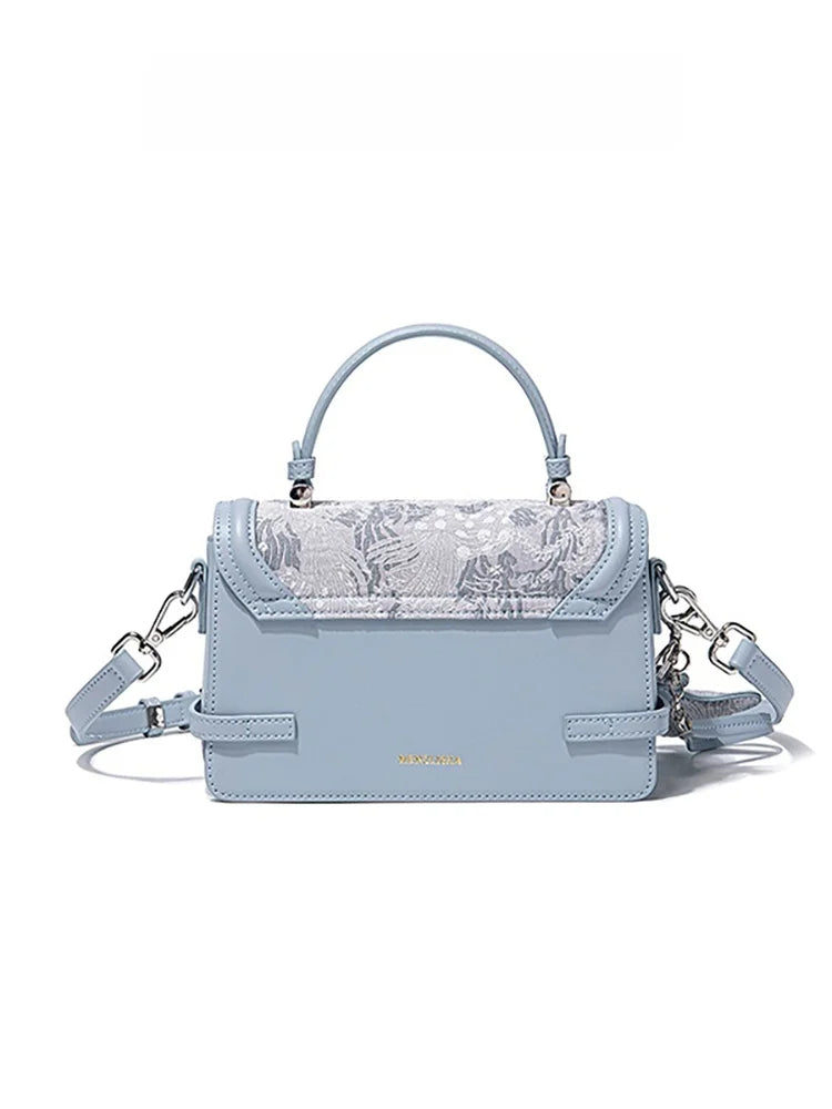 Embroidered Square Crossbody Bag