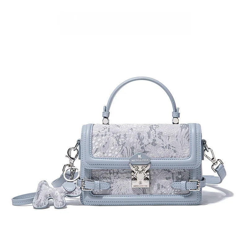 Embroidered Square Crossbody Bag