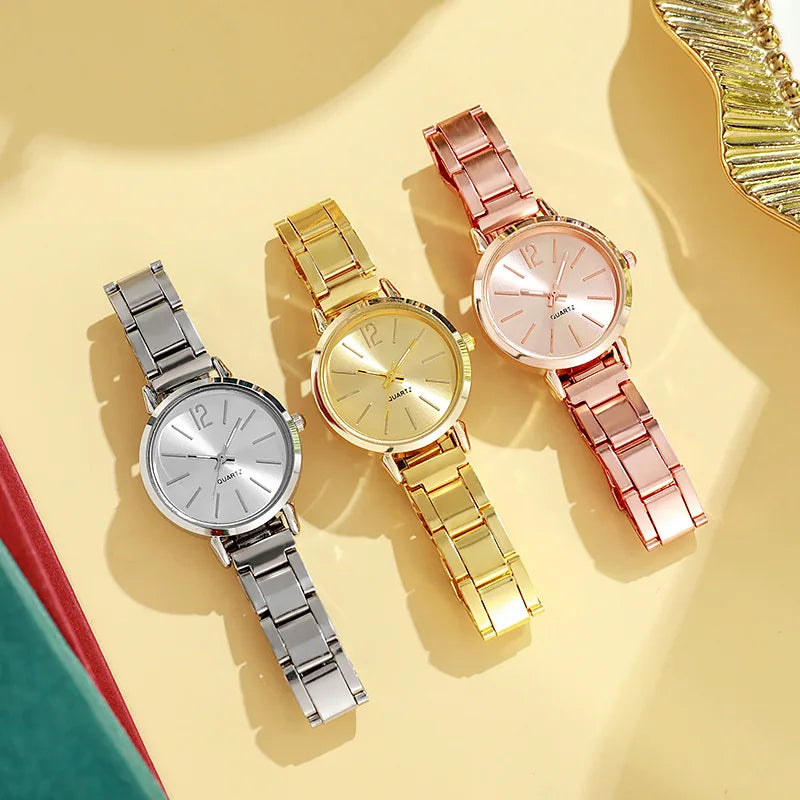 Gold Quartz Women Watch