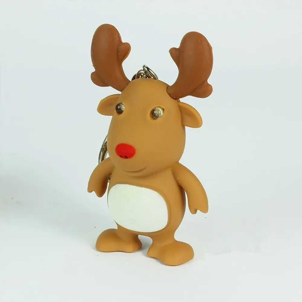 LED Flashlight Deer Keychain Kids Gift