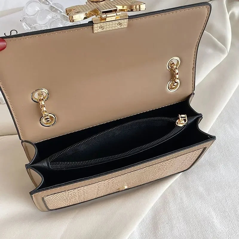 Bee Lock Crocodile Tote Bag