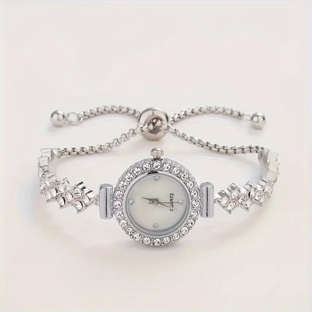 Gold Crystal Bracelet Watch