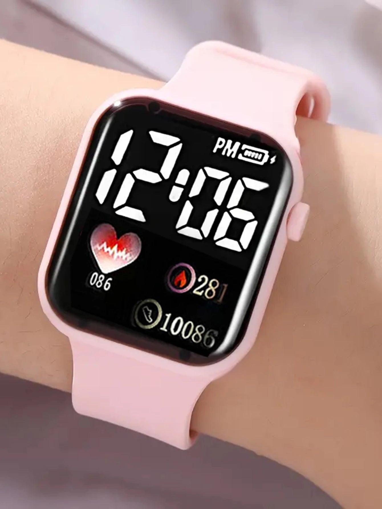 Love Pattern Electronic Watch Set