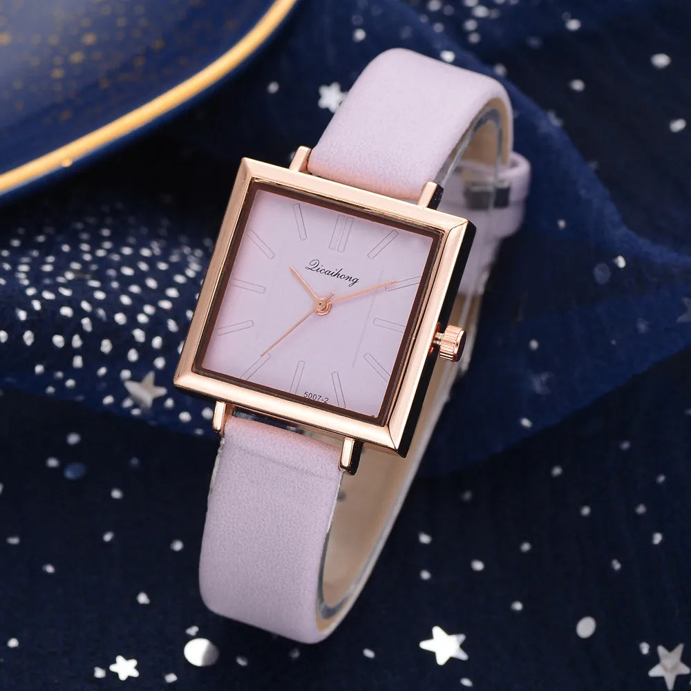 Women's Luxury Leather Digital Watch Casual