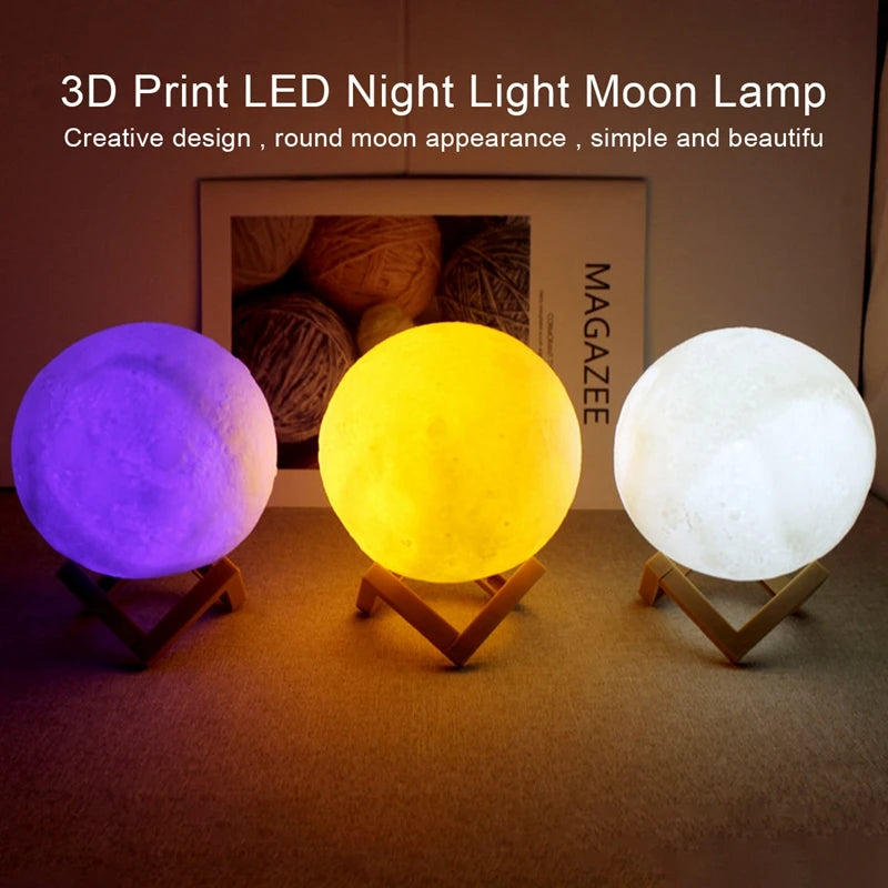 Moon LED Night Light Kids Bedroom Decor