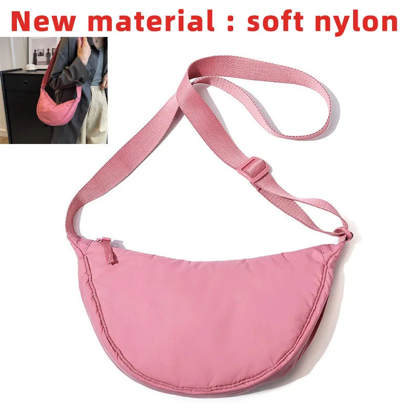 Nylon Hobo Shoulder Bag