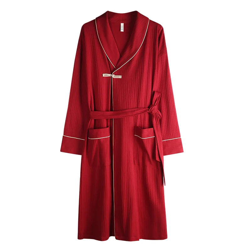 Cotton Kimono Men Bathrobe