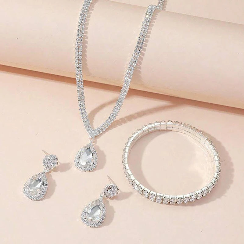 Rhinestone Crystal Jewelry Set