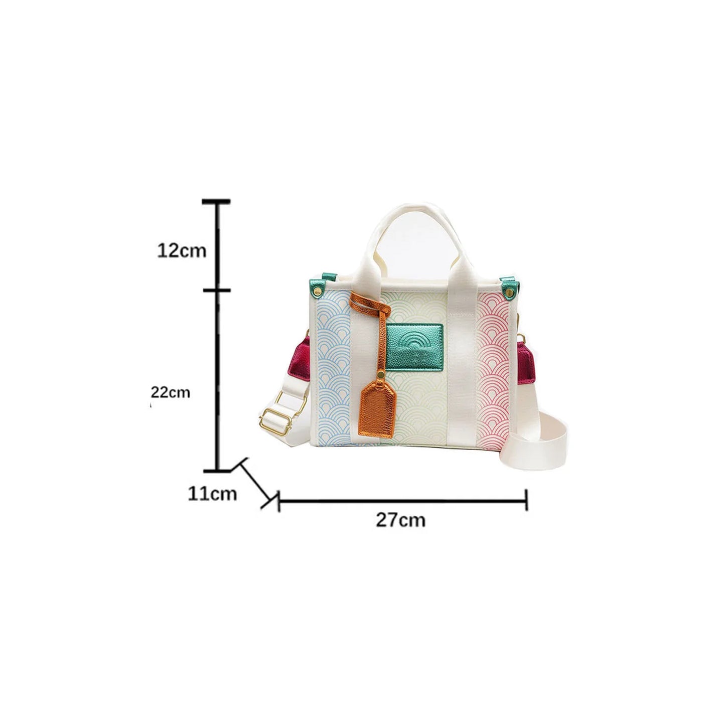Gradient Stitching Tote Bag