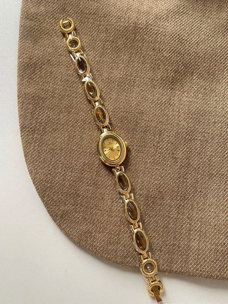 Jade Green Quartz Bracelet Watch