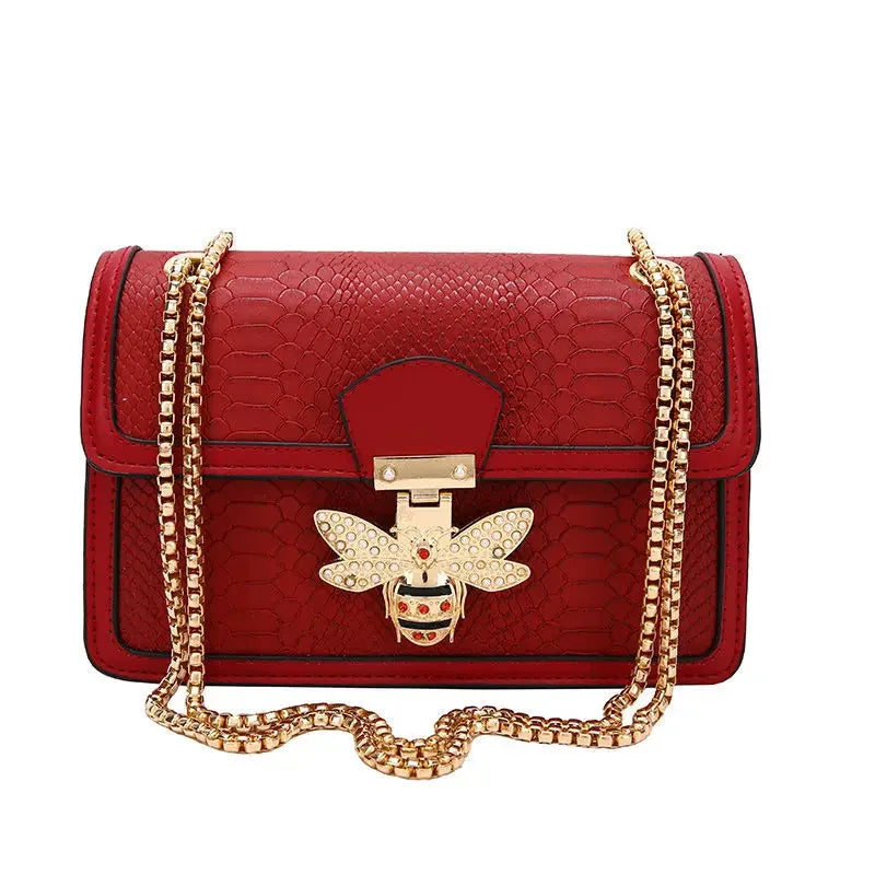 Bee Lock Crocodile Tote Bag