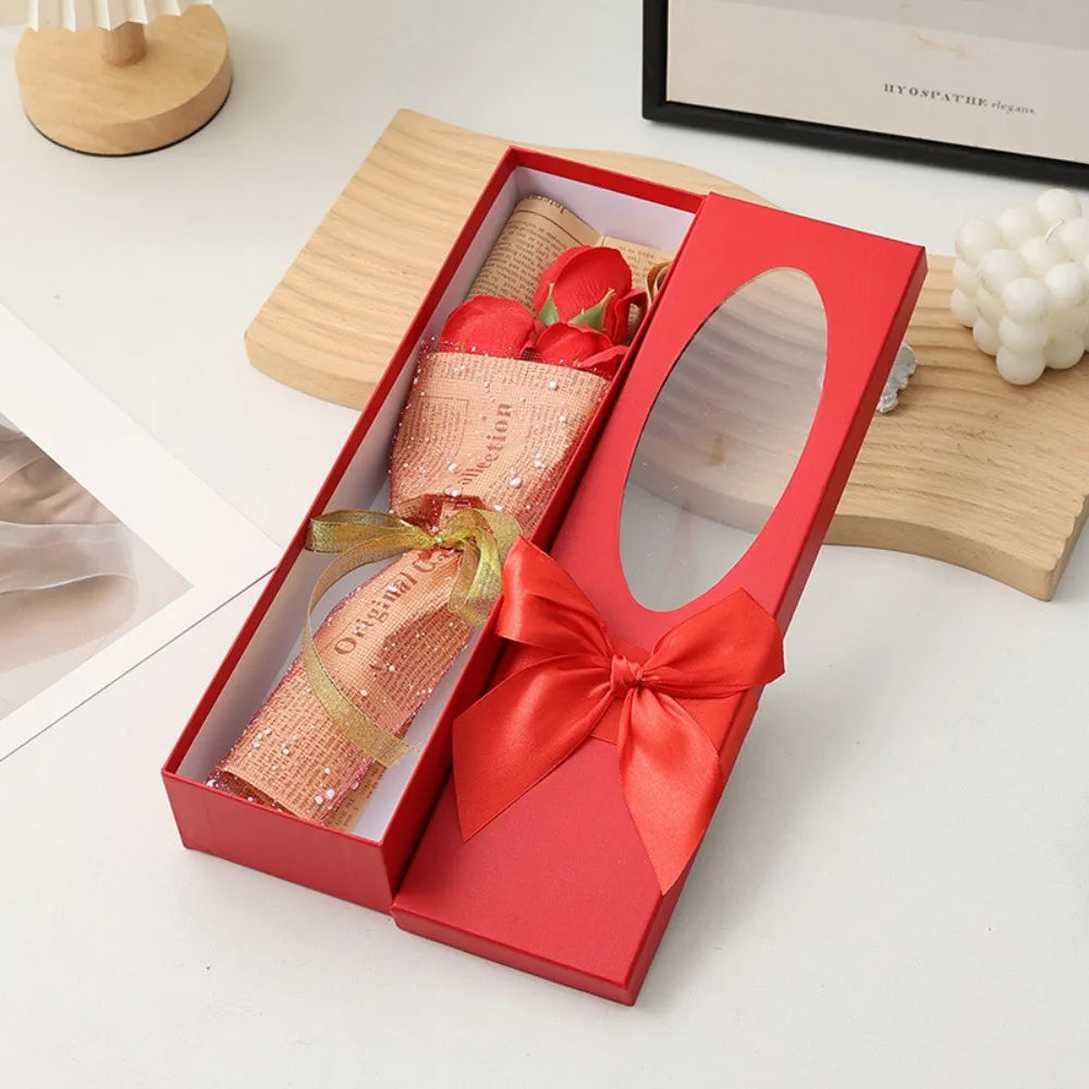 Rose Bouquet Gift Box Bow Decor Teacher