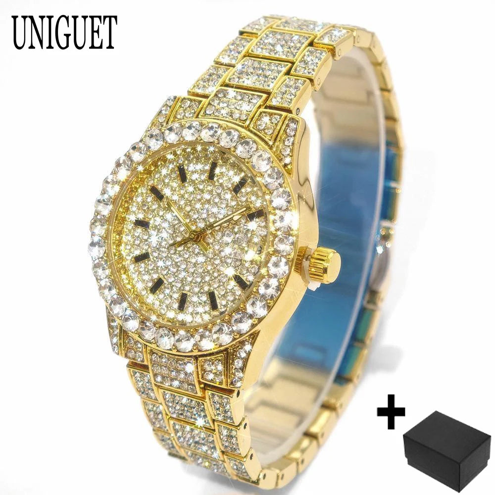 Gold Diamond Women Watch