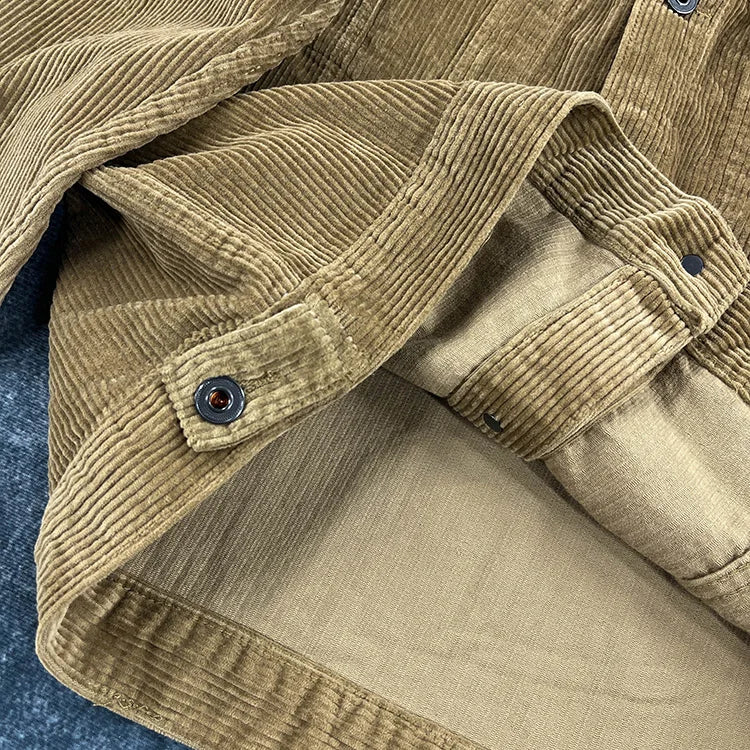 Corduroy Striped Men Jacket