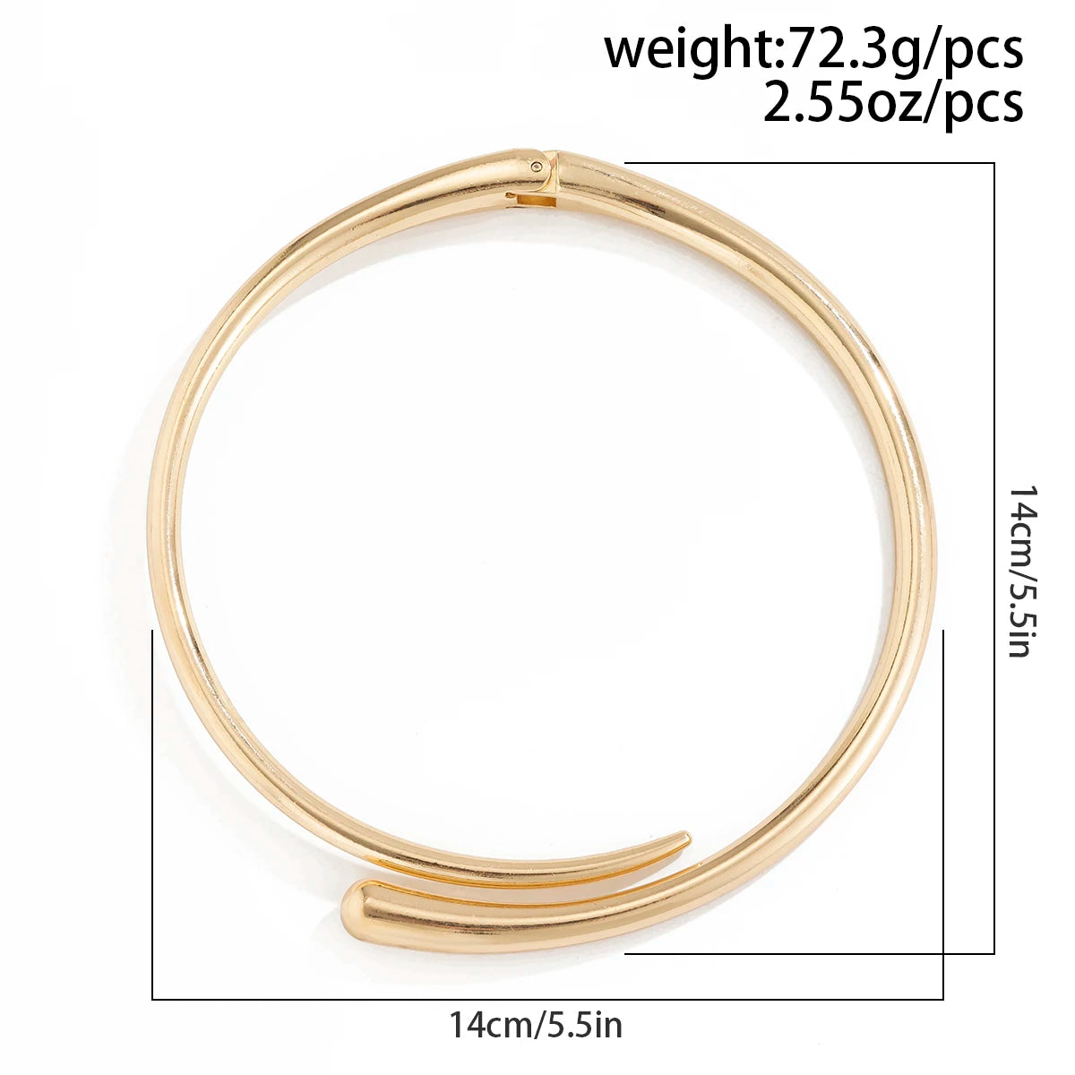 Gold Spring Collar Choker Necklace