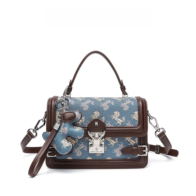 Embroidered Square Crossbody Bag