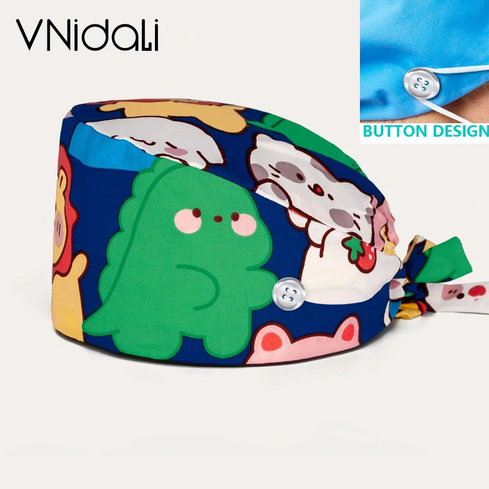 Scrub Cap with Button