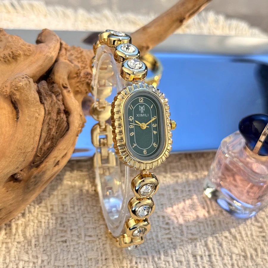 Oval Diamond Bracelet Quartz Watch