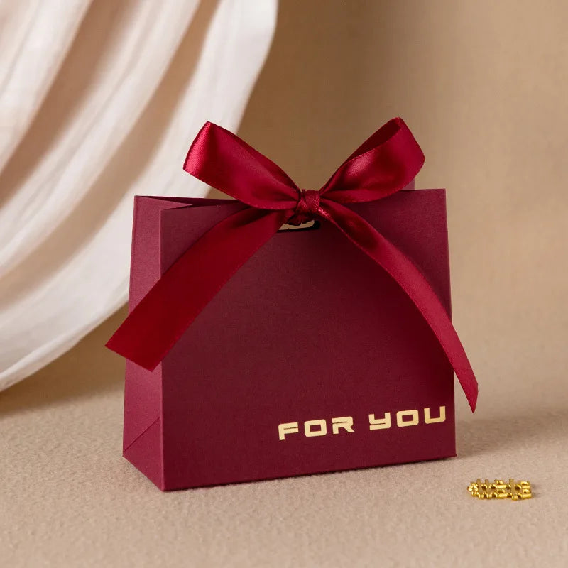 Thank You Gift Box Bow Ribbon Party 10 Pcs