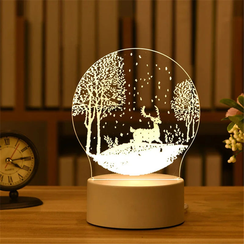 Personalized 3D LED Night Light USB Decor