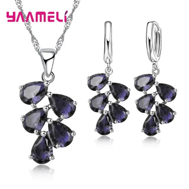 Sterling Silver Zirconia Jewelry Set