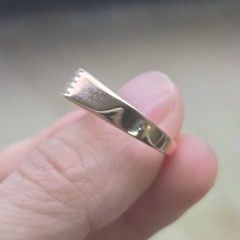 Custom Name Moissanite Silver Ring