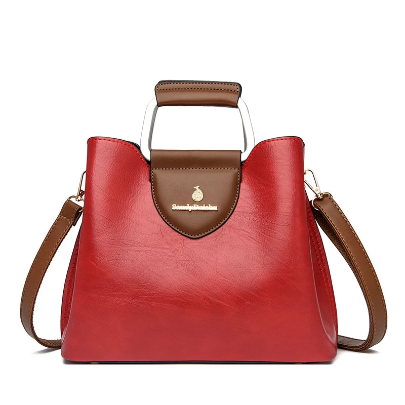 Women's Genuine Leather Luxury Tote Handbag